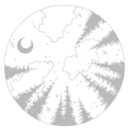 Moon sky and tree icon